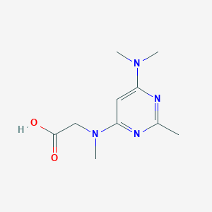 molecular formula C10H16N4O2 B1490033 N-(6-(dimethylamino)-2-methylpyrimidin-4-yl)-N-methylglycine CAS No. 1706442-30-9