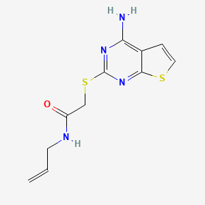 molecular formula C11H12N4OS2 B14900412 n-Allyl-2-((4-aminothieno[2,3-d]pyrimidin-2-yl)thio)acetamide 