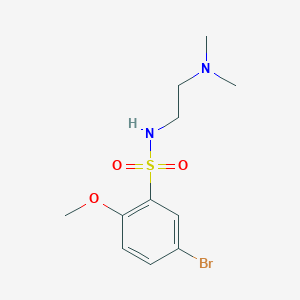 molecular formula C11H17BrN2O3S B14900442 5-Bromo-n-(2-(dimethylamino)ethyl)-2-methoxybenzenesulfonamide 