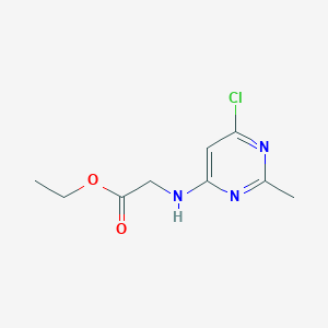 molecular formula C9H12ClN3O2 B1490051 Ethyl 2-[(6-chloro-2-methylpyrimidin-4-yl)amino]acetate CAS No. 1247585-50-7
