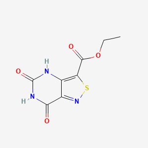 molecular formula C8H7N3O4S B1490064 Ethyl 5,7-dihydroxyisothiazolo[4,3-d]pyrimidine-3-carboxylate CAS No. 160600-22-6