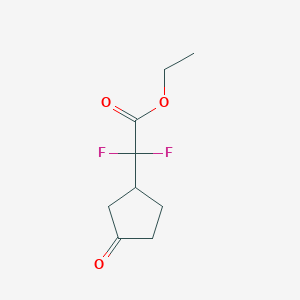 molecular formula C9H12F2O3 B1490076 Ethyl 2,2-difluoro-2-(3-oxocyclopentyl)acetate CAS No. 1423034-15-4