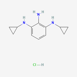 molecular formula C12H18ClN3 B14900869 n1,n3-Dicyclopropylbenzene-1,2,3-triamine hydrochloride CAS No. 1258650-68-8