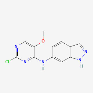 molecular formula C12H10ClN5O B1490089 N-(2-Chloro-5-methoxypyrimidin-4-YL)-1H-indazol-6-amine CAS No. 1447607-39-7