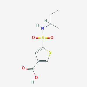 molecular formula C9H13NO4S2 B14900895 5-(n-(Sec-butyl)sulfamoyl)thiophene-3-carboxylic acid 