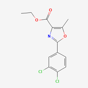 molecular formula C13H11Cl2NO3 B1490092 Ethyl 2-(3,4-dichlorophenyl)-5-methyl-1,3-oxazole-4-carboxylate CAS No. 1443981-03-0