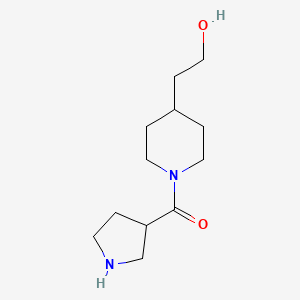 molecular formula C12H22N2O2 B1490094 (4-(2-Hydroxyethyl)piperidin-1-yl)(pyrrolidin-3-yl)methanone CAS No. 1997919-81-9