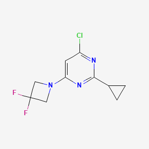 molecular formula C10H10ClF2N3 B1490109 4-Chloro-2-cyclopropyl-6-(3,3-difluoroazetidin-1-yl)pyrimidine CAS No. 2098035-43-7