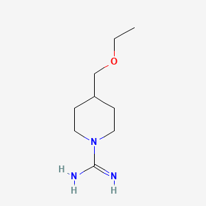 molecular formula C9H19N3O B1490135 4-(Ethoxymethyl)piperidine-1-carboximidamide CAS No. 2098123-15-8
