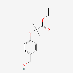 molecular formula C13H18O4 B14901559 Ethyl 2-(4-(hydroxymethyl)phenoxy)-2-methylpropanoate 