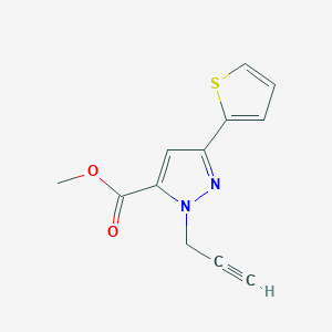 molecular formula C12H10N2O2S B1490192 methyl 1-(prop-2-yn-1-yl)-3-(thiophen-2-yl)-1H-pyrazole-5-carboxylate CAS No. 2097983-26-9
