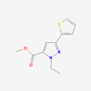 molecular formula C11H12N2O2S B1490194 methyl 1-ethyl-3-(thiophen-2-yl)-1H-pyrazole-5-carboxylate CAS No. 2098131-03-2