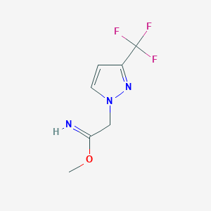 molecular formula C7H8F3N3O B1490233 methyl 2-(3-(trifluoromethyl)-1H-pyrazol-1-yl)acetimidate CAS No. 2098135-46-5