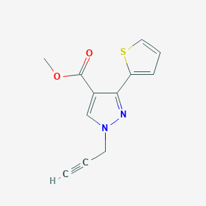 molecular formula C12H10N2O2S B1490254 methyl 1-(prop-2-yn-1-yl)-3-(thiophen-2-yl)-1H-pyrazole-4-carboxylate CAS No. 2097971-69-0