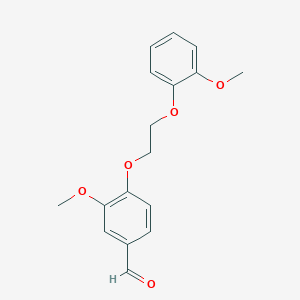 molecular formula C17H18O5 B14902915 3-Methoxy-4-[2-(2-methoxyphenoxy)ethoxy]benzaldehyde 