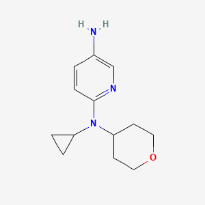 molecular formula C13H19N3O B1490302 N2-cyclopropyl-N2-(tetrahydro-2H-pyran-4-yl)pyridine-2,5-diamine CAS No. 2097956-19-7