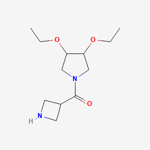 molecular formula C12H22N2O3 B1490314 Azetidin-3-yl(3,4-diethoxypyrrolidin-1-yl)methanone CAS No. 2098044-71-2