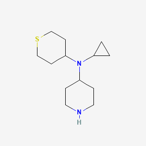 molecular formula C13H24N2S B1490358 N-cyclopropyl-N-(tetrahydro-2H-thiopyran-4-yl)piperidin-4-amine CAS No. 2098081-85-5