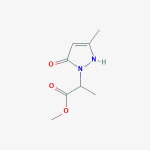 molecular formula C8H12N2O3 B1490367 methyl 2-(5-hydroxy-3-methyl-1H-pyrazol-1-yl)propanoate CAS No. 2091591-87-4