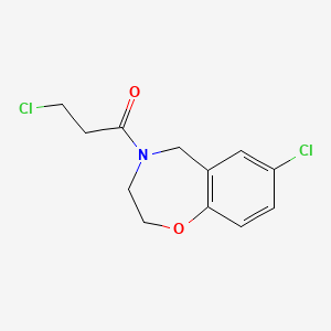 molecular formula C12H13Cl2NO2 B1490417 3-Chloro-1-(7-chloro-2,3,4,5-tetrahydro-1,4-benzoxazepin-4-yl)propan-1-one CAS No. 2098138-86-2