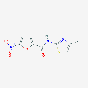 molecular formula C9H7N3O4S B14904225 N-(4-Methylthiazol-2-yl)-5-nitrofuran-2-carboxamide 