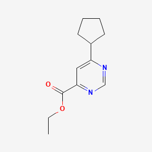 molecular formula C12H16N2O2 B1490441 Ethyl 6-cyclopentylpyrimidine-4-carboxylate CAS No. 2098076-72-1