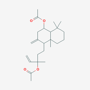 molecular formula C₂₀H₃₄O₂ B149045 [4-(3-acetyloxy-3-methylpent-4-enyl)-4a,8,8-trimethyl-3-methylidene-2,4,5,6,7,8a-hexahydro-1H-naphthalen-1-yl] acetate CAS No. 1438-66-0