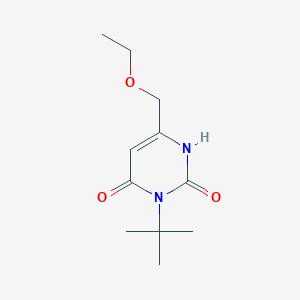 molecular formula C11H18N2O3 B1490455 3-Tert-butyl-6-(ethoxymethyl)-1,2,3,4-tetrahydropyrimidine-2,4-dione CAS No. 2097998-09-7