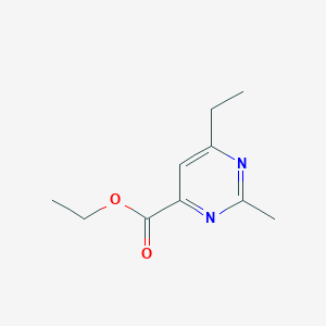molecular formula C10H14N2O2 B1490456 Ethyl 6-ethyl-2-methylpyrimidine-4-carboxylate CAS No. 2097958-65-9