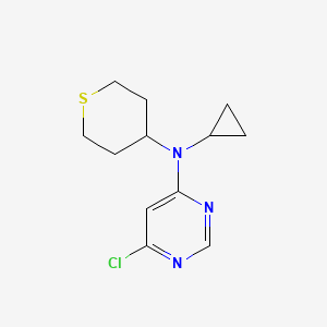 molecular formula C12H16ClN3S B1490463 6-chloro-N-cyclopropyl-N-(thian-4-yl)pyrimidin-4-amine CAS No. 2098107-10-7