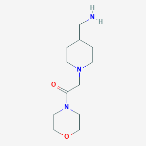 molecular formula C12H23N3O2 B1490475 2-[4-(Aminomethyl)piperidin-1-yl]-1-(morpholin-4-yl)ethan-1-one CAS No. 1019381-19-1