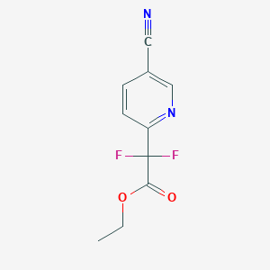 molecular formula C10H8F2N2O2 B14904775 Ethyl 2-(5-cyanopyridin-2-yl)-2,2-difluoroacetate 