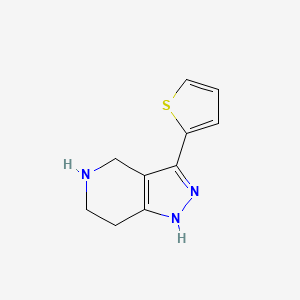 molecular formula C10H11N3S B1490485 3-(thiophen-2-yl)-4,5,6,7-tetrahydro-1H-pyrazolo[4,3-c]pyridine CAS No. 87628-55-5