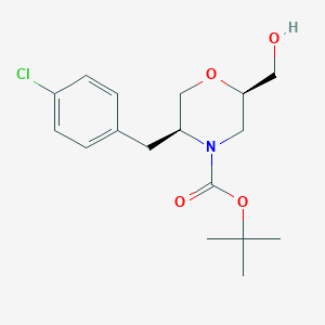 molecular formula C17H24ClNO4 B14904902 tert-Butyl (2R,5S)-5-(4-chlorobenzyl)-2-(hydroxymethyl)morpholine-4-carboxylate 