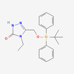 molecular formula C21H27N3O2Si B14904986 3-(((tert-Butyldiphenylsilyl)oxy)methyl)-4-ethyl-1H-1,2,4-triazol-5(4H)-one 
