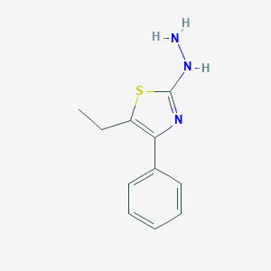 molecular formula C11H13N3S B149050 5-Ethyl-4-phenyl-2(3h)-thiazolone hydrazone CAS No. 137506-15-1