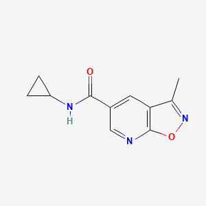 molecular formula C11H11N3O2 B14905284 n-Cyclopropyl-3-methylisoxazolo[5,4-b]pyridine-5-carboxamide 