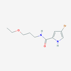 molecular formula C10H15BrN2O2 B14905348 4-bromo-N-(3-ethoxypropyl)-1H-pyrrole-2-carboxamide 