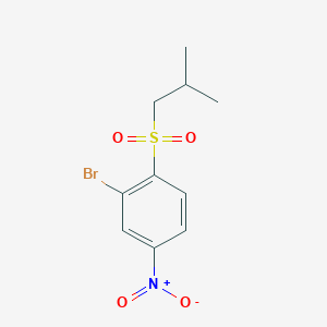 B1490537 2-Bromo-1-(2-methylpropane-1-sulfonyl)-4-nitrobenzene CAS No. 2206607-81-8