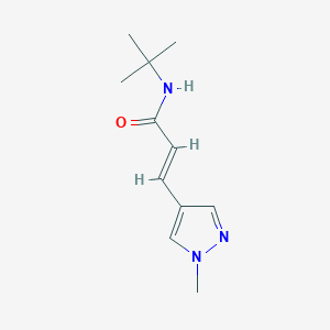 molecular formula C11H17N3O B14905469 n-(Tert-butyl)-3-(1-methyl-1h-pyrazol-4-yl)acrylamide 