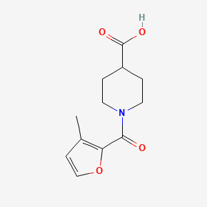 molecular formula C12H15NO4 B14905593 1-(3-Methylfuran-2-carbonyl)piperidine-4-carboxylic acid 