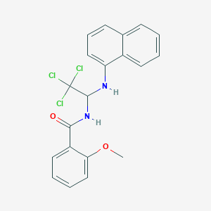 molecular formula C20H17Cl3N2O2 B14905622 2-methoxy-N-[2,2,2-trichloro-1-(naphthalen-1-ylamino)ethyl]benzamide 