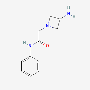 molecular formula C11H15N3O B1490568 2-(3-aminoazetidin-1-yl)-N-phenylacetamide CAS No. 1343098-03-2