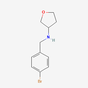 molecular formula C11H14BrNO B1490575 N-[(4-bromophenyl)methyl]oxolan-3-amine CAS No. 1343885-59-5