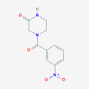 molecular formula C11H11N3O4 B14905944 4-(3-Nitrobenzoyl)piperazin-2-one 