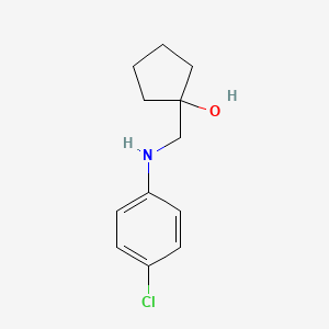 molecular formula C12H16ClNO B1490599 1-{[(4-Chlorophenyl)amino]methyl}cyclopentan-1-ol CAS No. 1488303-33-8