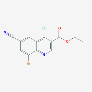 molecular formula C13H8BrClN2O2 B1490615 ethyl 8-bromo-4-chloro-6-cyanoquinoline-3-carboxylate CAS No. 1233518-57-4