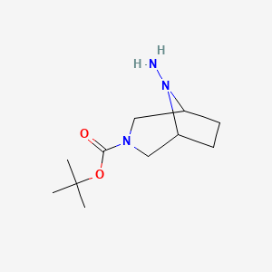 molecular formula C11H21N3O2 B14906313 tert-Butyl 8-amino-3,8-diazabicyclo[3.2.1]octane-3-carboxylate 