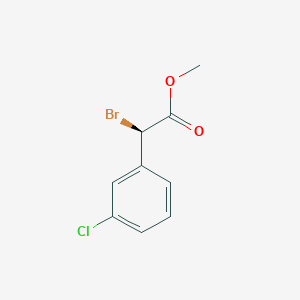 molecular formula C9H8BrClO2 B14906377 Methyl (R)-2-bromo-2-(3-chlorophenyl)acetate 