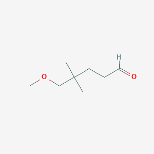 molecular formula C8H16O2 B14906402 5-Methoxy-4,4-dimethylpentanal 